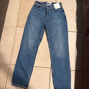 Abercrombie & Fitch The Dad High Rise Curve Love Jeans Button Fly Size 4/27
